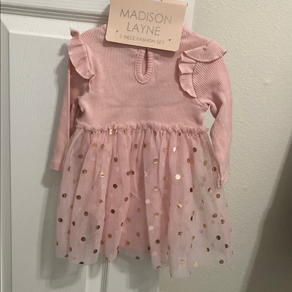 Madison Layne Pink Baby Dress with Bow - Picture 5 of 6